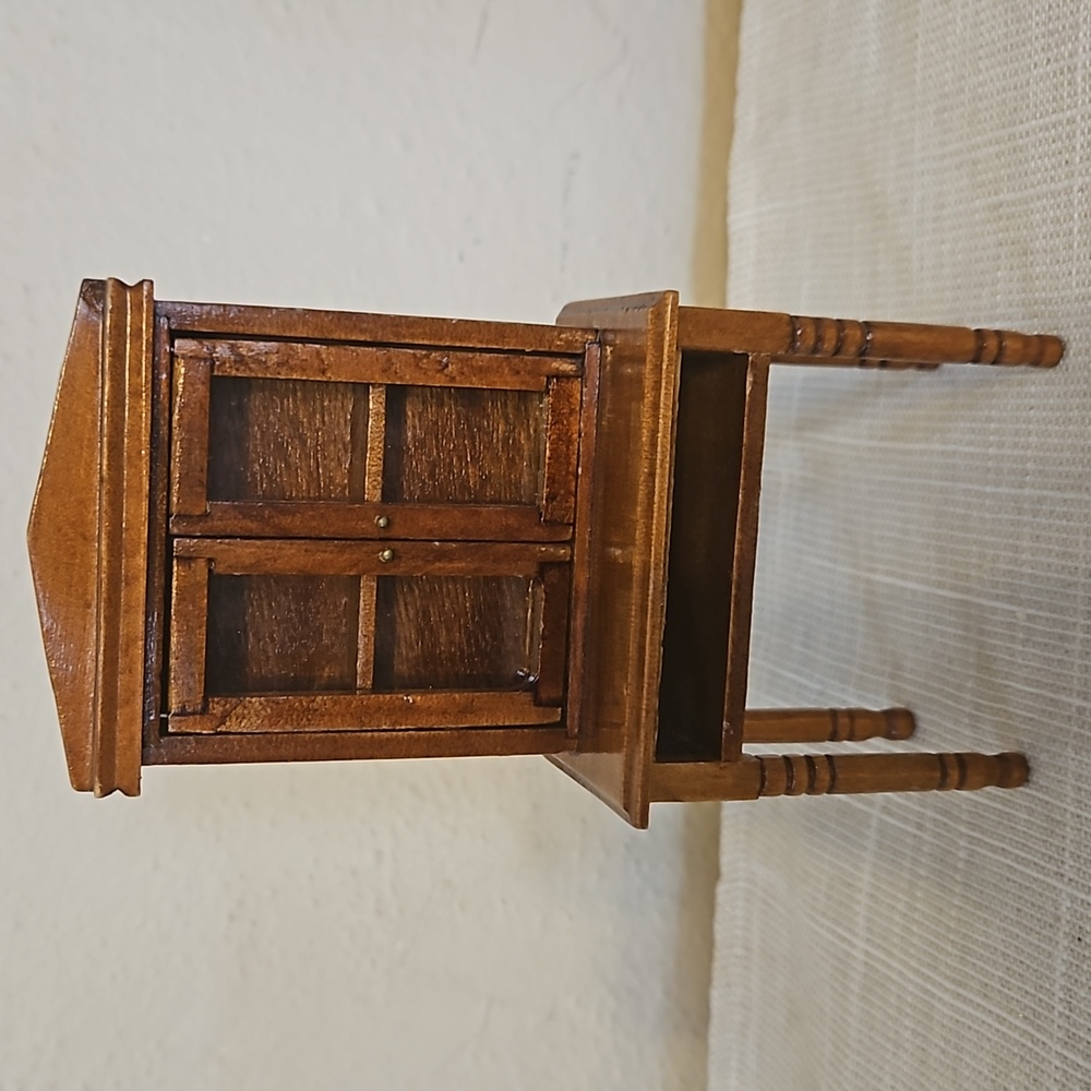 Miniature Real Wood Secretary Desk